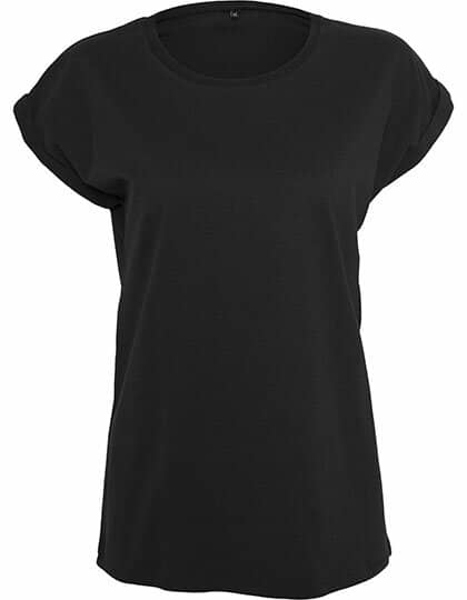 Build Your Brand Ladies` Extended Shoulder Tee