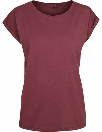 Build Your Brand Ladies` Extended Shoulder Tee