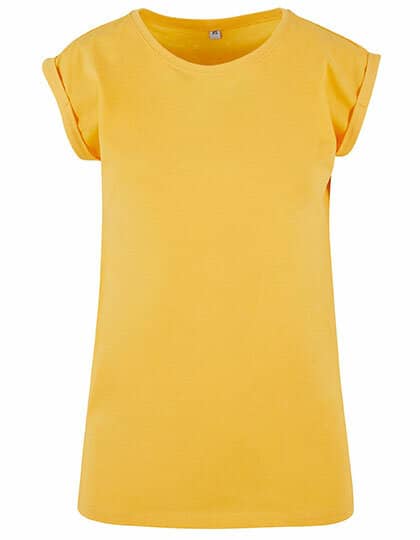 Build Your Brand Ladies` Extended Shoulder Tee