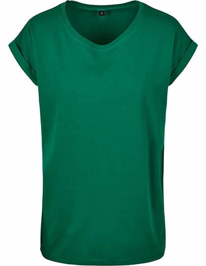 Build Your Brand Ladies` Extended Shoulder Tee