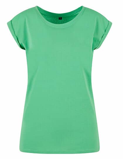 Build Your Brand Ladies` Extended Shoulder Tee