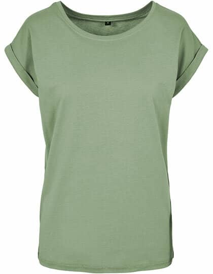 Build Your Brand Ladies` Extended Shoulder Tee