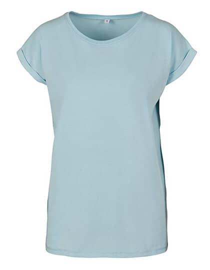 Build Your Brand Ladies` Extended Shoulder Tee