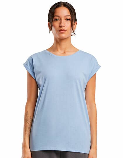 Build Your Brand Ladies` Extended Shoulder Tee