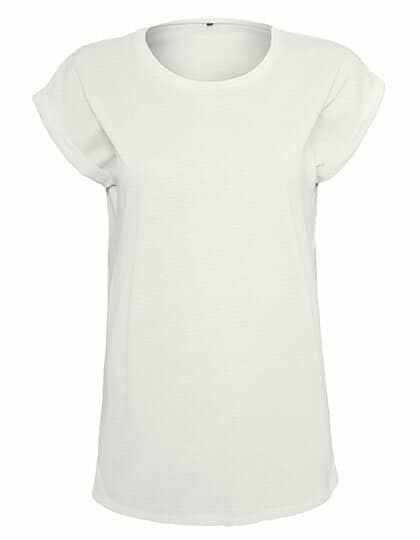 Build Your Brand Ladies` Extended Shoulder Tee