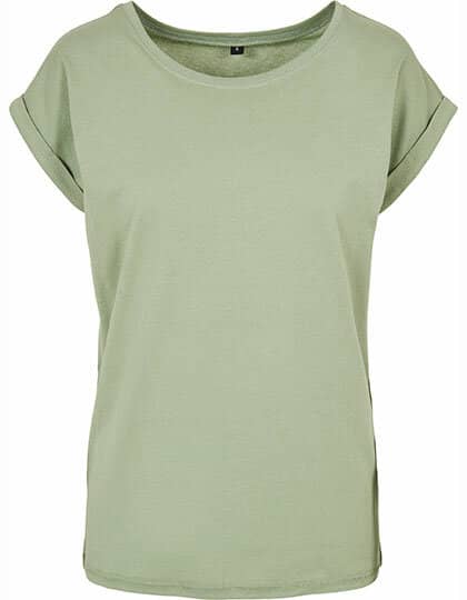 Build Your Brand Ladies` Extended Shoulder Tee