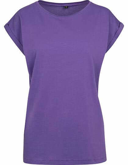 Build Your Brand Ladies` Extended Shoulder Tee