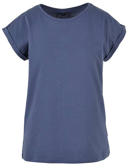 Build Your Brand Ladies` Extended Shoulder Tee