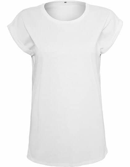 Build Your Brand Ladies` Extended Shoulder Tee