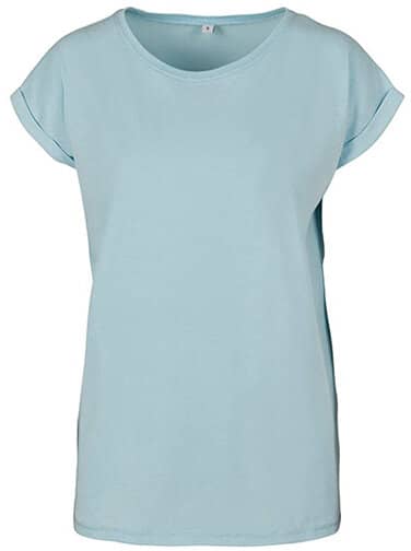 Build Your Brand Ladies` Extended Shoulder Tee