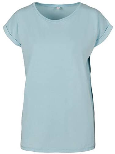 Build Your Brand Ladies` Extended Shoulder Tee - Valentin Boutique & Design