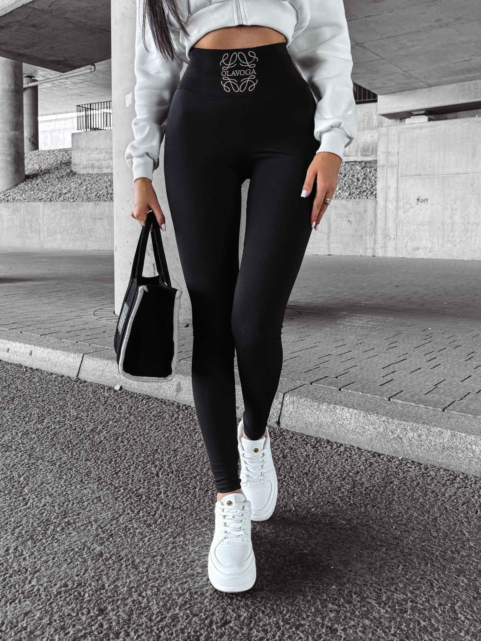 O la voga Damen Leggings ' Noir' - Valentin Boutique & Design
