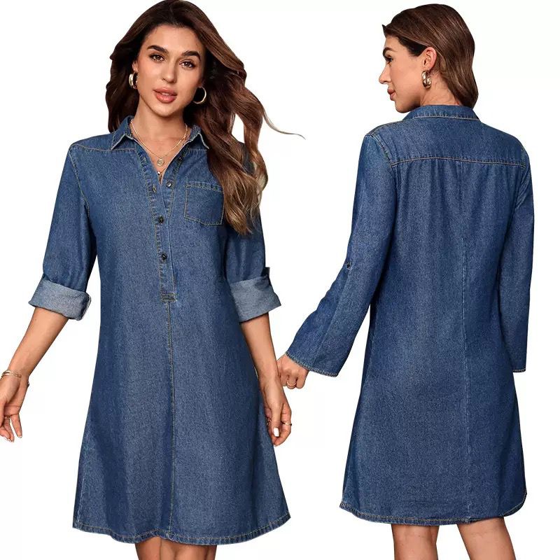 Valentin Fashion Damen Denim Kleid - Valentina Boutique
