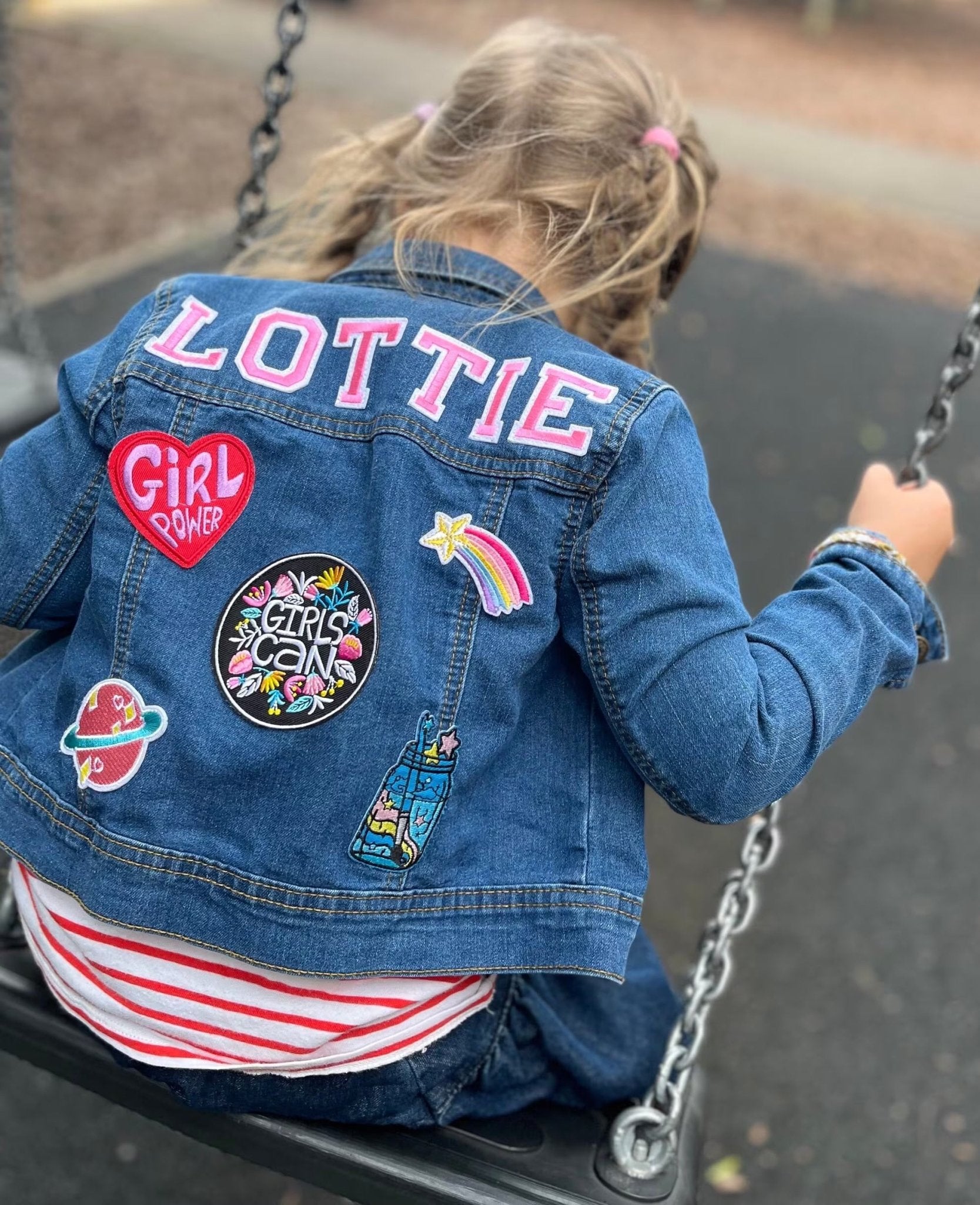 Valentin Kids Fashion Custom Denim Jacke - Valentina Boutique